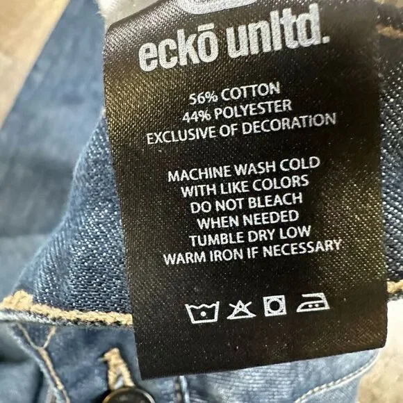 Ecko Unltd Jeans mens Size 38 x 29 Slim Straight Jeans rhino pocket y2k - Picture 4 of 9